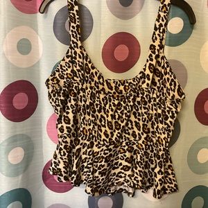 Crop Top Tank With Ruffles